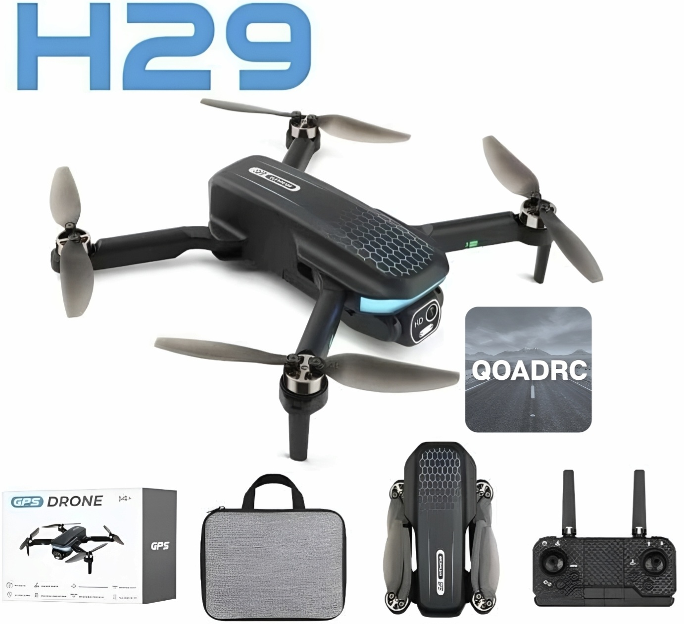 کوادکوپتر مدل H29 GPS سری جدید ساخت 2025 پکیج اصلی ( کوادآرسی )